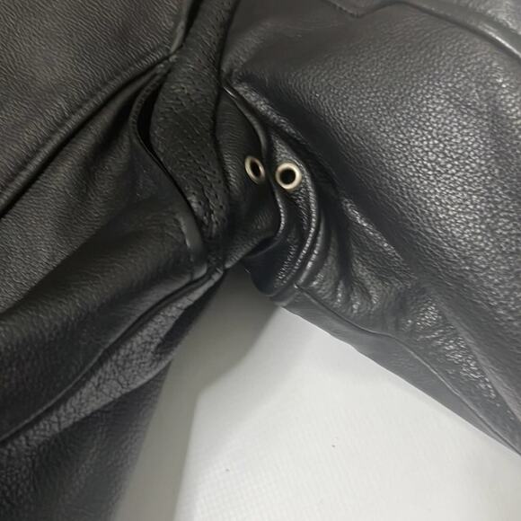 NWOT LEATHER BIKER JACKET SIZE XL - Picture 6 of 15